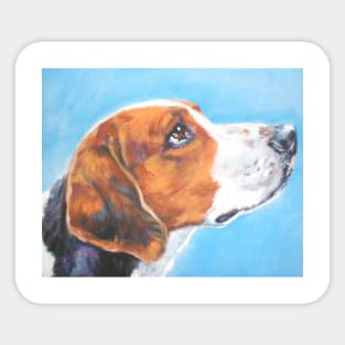 American Foxhound Fine Art Painting Sticker